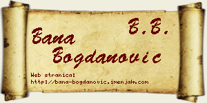 Bana Bogdanović vizit kartica